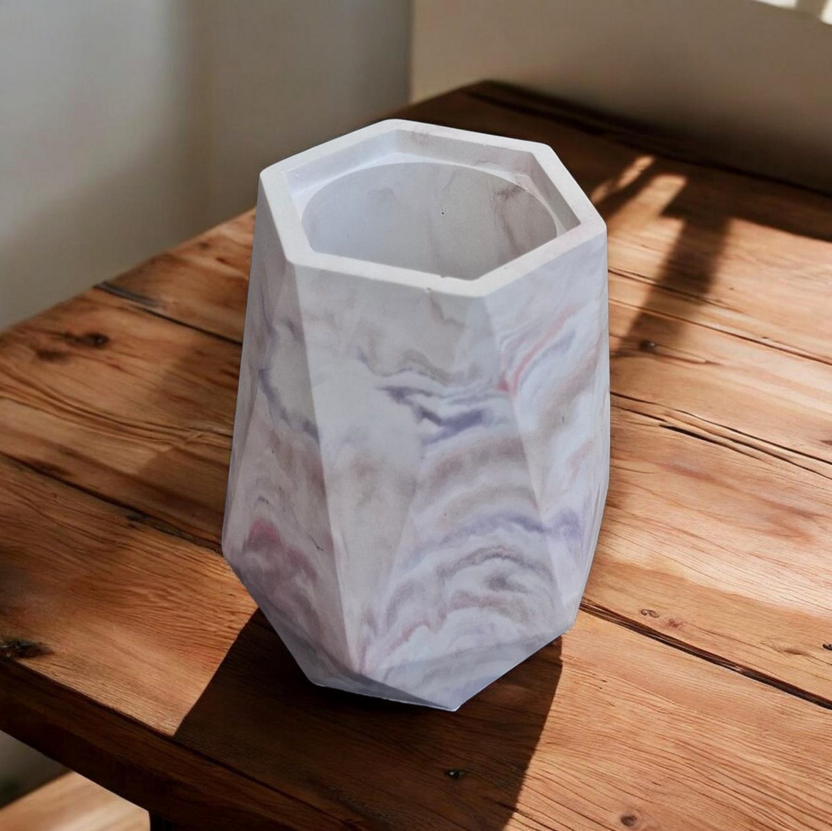 Petit vase effet marbré