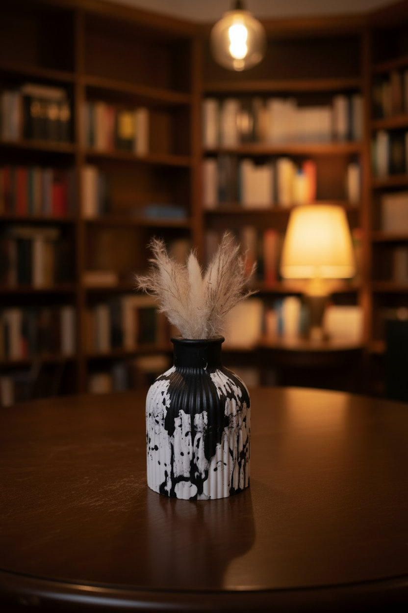 Vase marbré cadrage serré